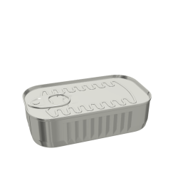 173ml Rectangular Fluted Food Can